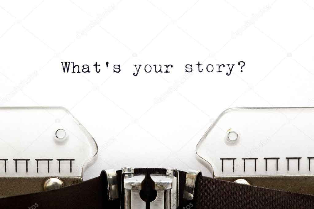 Typewriter tell your story financial planning content creation